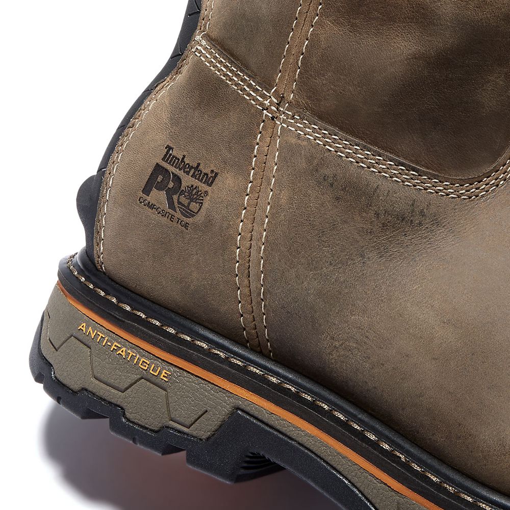 Botas Pro Timberland Hombre Pro True Grit Waterproof Soft-Toe Pull-On Marrones - Chile ZYL-953648